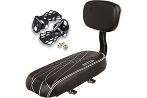 LIBRNTY Siège arrière Accessoires de vélo,Siège de vélo Universel pour siège d'enfant avec Porte-bébé,Vélo Pièces Accessoires Sièges,Dossier en éponge Douce