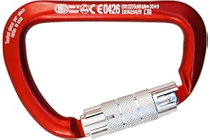 Kong. X-Large Alu Twist Lock. Moschettone in Alluminio con Ghiera Twist Lock. Forma a D. Sistema Keylock. Arrampicata e Uso Professionale. Made in Italy. CE EN 12275/B, 362/B, UIAA, EAC. Peso 95g