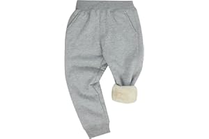 Adigau Pantaloni invernali per bambini in pile pantaloni da jogging tinta unita ragazzo ragazza pantaloni sportivi invernali caldi 2-13 anni