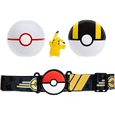Pok&eacute;mon Pikachu Clip 'N' Go 2" Battle Figure Pikachu Belt Set with Honor Ball, Ultra Ball and Electric Type Themed Belt.