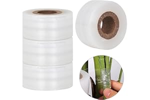 KYSUN 4pcs 100mx3cm Plante Greffage Ruban, Transparent Extensible Bande Barrière Bandes de Auto-adhésif pépinière Rubans de Greffage, Biodegradables Ruban Réparation pour Plantes Arbres Fruitiers de Jardin