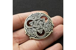HCMA Broche Vikingo nórdico Witchy Grandes broches de Nudo irlandés Vintage Grandes para Mujeres Hombres Wicca brujería Pin de Bruja