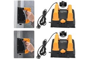 Mermajestic Fresa elettrica per calcestruzzo, 1200 W, 1000 – 4000 giri/min, fresatrice portatile con 26 lame, profondità 1-4 mm, larghezza 15 cm, piallatrice a rullo, profondità regolabile (B)