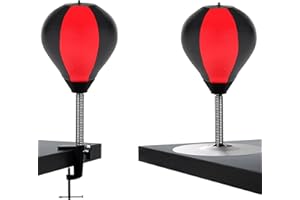 SMARTIUM Antistress Mini sacco da tavolo con morsetto da tavolo e ventosa – Sacco da boxe appeso o sacco da boxe in piedi – Punching/Wutball / Reflex Ball/Cuscino per bambini e adulti