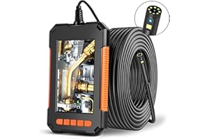 DDENDOCAM Dual Lens Endoscope Camera 4.3 Inch Screen Borescope 1080P HD Inspection Camera with 8 LED Lights, Semi-Rigid Cable, 32GB TF Card (2M)