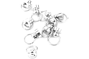 TNFEEON 10 PCS Borchie per Rivetti in Ottone Testa Ad Anello Tondo con Chiusura a Vite per Parti Artigianali in Pelle Fai-da-Te