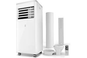 S-150 - Climatiseur Portable Avalla 8000 BTU 4-en-1 : Clim, Déshumidificateur, Ventilateur, Mode Nuit - Silencieux 52dB, Télécommande, Écran Digital, Minuteur, Kit Fenêtre, 80m³