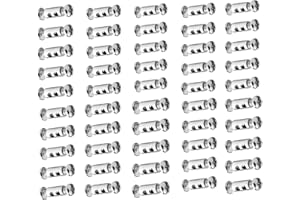 MEZOKUCEL 50 Pezzi Clip per Fune Metalliche per Funi Metalliche e Cavi di Diametro 1-2 mm, Morsetto per Fune con Tappo a Vite Terminale, Morsetti Doppi per Cavo in Acciaio e Filo