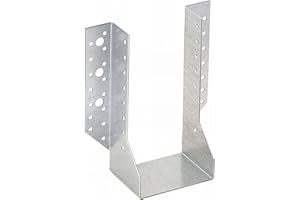 FIXTOUT Sabot de charpente galvanisé à ailes extérieures - Larg. 100 x Ht. 200 mm