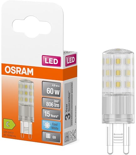 OSRAM Lampadina LED A Capsula G9, 4.8W (Equivalente 48W), Luce Calda 2700K, 1 Pezzo - 3