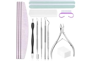 NIMISYRA Gel Nail Polish Removal Tool Kit that Includes a Nail File and Buffer Set,as Well as Cuticle Nipper,Cuticle Pusher,Nail Cotton Pads,Suitable for Salons,Home and DIY Manicures