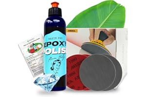 RESIN PRO Kit de pulido resina: pasta abrillantadora, discos abrasivos, hojas abrasivas, papeles abrasivos, productos para el pulido específico en el sector plástico y resina.