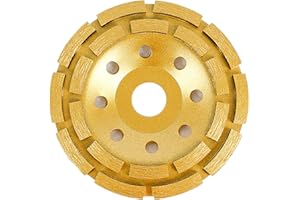 TIHOOK Diamant Schleiftopf 115 mm, Universal Beton Schleifscheibe, 115mm x 22.2mm, Schleifscheibe Doppelreihig, Beton Schleifscheib für Allen Baumaterialien, Beton, Naturstein, Stein