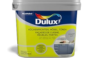 DULUX Fresh up Peinture de rénovation pour meubles de cuisine en titane 750 ml