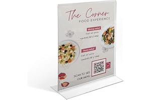 ROTULA TU MISMO Soporte de sobremesa | Metacrilato 2 mm | Acrílico | Expositor de mesa | Recto | (A4)