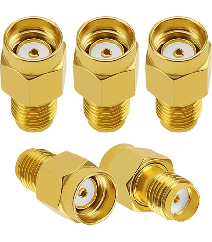 Boobrie 2PCS SMA Femmina a RP SMA Femmina (vite esterna pin interno
