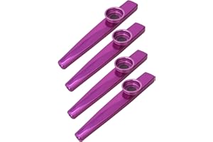 EAPEY Kazoos Gazoo 4 Pack Metal Kazoo Instrument Cazoo 9pcs Membrane-Instrumental Accompaniment-Purple