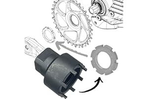 ‎FANTIC26 Fantic26 Lockring Tool Ebike Fahrrad Verschlussring Kettenblatt Spider Service Tool Demontage Werkzeug Nuss geeignet für Ebike Brose Motor Drive S/Mag für Bosch Gen.2 Gen.3 Performance CX,Yamaha PW-X
