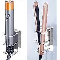 Organizzatore Bagno Asciugacapelli Porta Asciugacapelli Senza Fori - Supporto A Ventosa, Bianco, Per Tenere In Ordine Il Bagno Porta Asciugacapelli A Ventosa