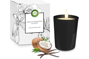 Air Wick Bougie Parfumée Vanille et Coco – Bougie Décorative jusqu’à 40h de Combustion