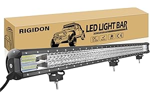 ‎RIGIDON RIGIDON 45 Zoll 115CM 612W Led Arbeitsscheinwerfer Bar, Led Scheinwerfer 12V 24V, Offroad Beleuchtung Lichtleiste für 4x4 Auto SUV LKW KFZ Fahrzeuge Lightbar, 6000K Weiß