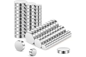 Wukong 60 Pezzi Magneti al Neodimio in 3 Dimensioni, 5mm/8mm/10mm x 3mm di Spessore Rotondi Calamite Extra Forti Piccole Magnet per Frigorifero, Lavagna, Artigianato, Fai Da Te