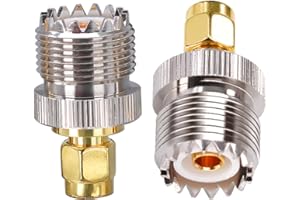 TUOLNK SMA PL259 Adapter - Male SMA to PL-259 Female UHF Coax Connector for CB Radio - 2PCs