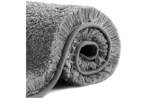 Vanzavanzu bath mat, soft, fluffy, non-slip bath mat, thickened bathroom carpet, super absorbent, machine washable, quick drying, customisable