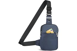 BROADREAM wodoodporna torba na ramię, torba na klatkę piersiową, torba na ramię dla mężczyzn i kobiet - torba na telefon komórkowy z kieszenią na zamek błyskawiczny blokującą RFID