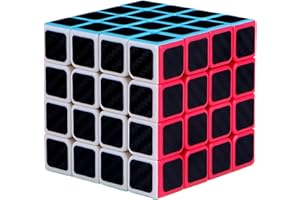 MAGIC SELECT Magiczna Kostka 4x4 Meilong Moyu Cubing Classroom Antypoślizgowe Włókno Węglowe z Szybszym, Iekkim i Płynnym Wirowaniem, Puzzle 3D, Początkujący i Profesjonalista.