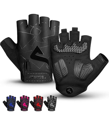 Valkental® - Gepolsterte Fahrradhandschuhe | Weich & Atmungsaktiv | Fahrrad Handschuhe Herren & Damen | Fingerlose Radhandschuhe - MTB/Rennrad/Trekking