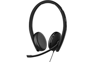 EPOS Auriculares con micrófono y USBSENNHEISER C10, Cascos con Cable con una conexión USBSencilla y Flexible y tecnología BrainAdapt, Negro, C10 USB-C