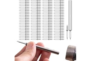 JINGLING Gwo?dzie i ?ruby, 100 sztuk gwo?dzi z podwójn? g?owic?, zestaw dwustronnych gwo?dzi spr??ynowych, narz?dzia do obróbki drewna, odporne na rdz? zestaw ?rub