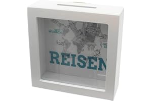 Michel Toys Spardose A Wish Geht Auf Reisen aus Holz