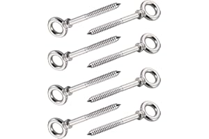 TOPZEA 8 Pack Hammock Hooks by Load Capacity 650lbs, Stainless Steel Hammock Hanging Kit Heavy Duty Eye Hooks for Hammock Stand, Swing Chair, Camping Set, Indoor & Outdoor