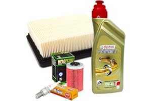 MOTOCAR Kit de revisión 10W40 filtro aceite aire vela K T M Duke 125/200/390