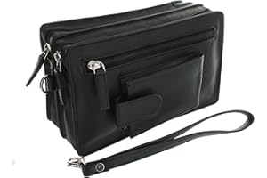 VISCONTI Soft Leather Wrist Bag With Detachable Strap 18233
