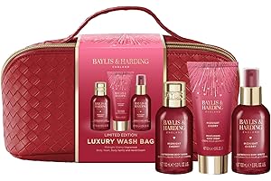 Baylis & Harding Midnight Cherry Luxury Wash Bag Gift Set (Pack of 1) - Vegan Friendly