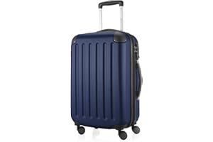 HAUPTSTADTKOFFER - Spree - Equipaje de Mano, Maleta rígida, Trolley expandible, 4 Ruedas Dobles, TSA, 55 cm, 42 litros, Azul Oscuro