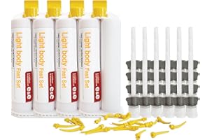 EXECELLENT & ECONOMICAL E&E Light Body Fast Set, Set of 4 X 50ml Cartridge + 24 Minxing Tips + 24 Intral Oral Tips, 40 Seconds Working Time, 2 Minutes Setting time