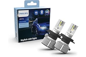 Philips Ultinon Pro3021 LED ampoule de phare automobile (H4), lumière blanche et froide à 6.000K, set de 2