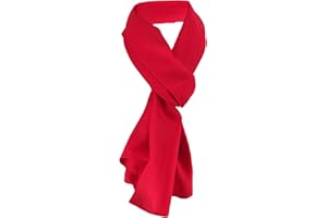 TigerTie - Foulard en mousseline de soie pour femmes - Couleur unie - Dimensions du foulard : 160 cm x 36 cm - Fabriqué en Italie