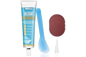 MIIOTO Gel Coat, Gel para Barcos, Resina de Fibra de Vidrio, Kit de Reparación Gelcoat para Reparación Rápida Arañazos, Adherencia, Adecuado para Barco, Moto Acuática, Yate, Automóvil etc(Blanco,100ml)