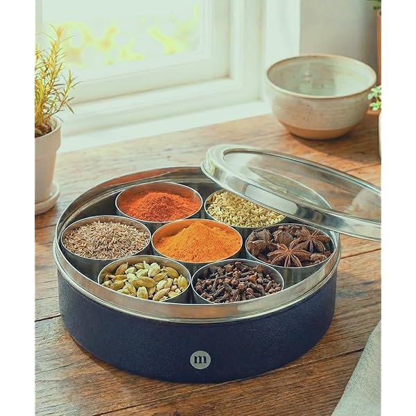 Buy Ration Basket Mirror Stainless Steel Spice Set namakdani Spice