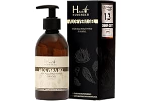 HAIR FLUENCER Hairfluencer - Bio Aloe Vera Gel aus Blattsaft - 250ml natürliches Aloe Vera Gel ohne Parabene & Alkohol - Aloe Vera zur Pflege von Haut und Haaren - feuchtigkeitsspendendes Gel
