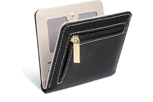 Pomelo Best Damski portfel mały z ochroną RFID, mini portfel z miękkiej skóry PU, stylowy design z nadrukiem, lekki i praktyczny na co dzień i w podróży, czarny, S, Casual