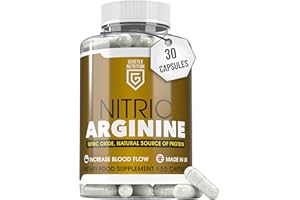 MOOVWELL Nitric L-Arginine Natural Protein Source Supplement, Nitric Oxide Booster – Supports Performance, Energy & Stamina – 30 Capsules – Vegan & Vegetarian Friendly - UK Made Herbal Supplement