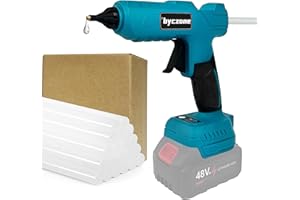 BYCZONE Cordless Glue Gun with 20pcs Glue Sticks (11 x 200mm), Compatible with Makita 18V Battery, Hot Glue Gun for Crafting, DIY, Art, Home Repairs, Workshop, Classroom (Battery Not Included)