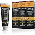 Burt's Bees Toothpaste, Natural Flavor, Charcoal Fluoride-Free Toothpaste, Zen Peppermint, 4.7 oz, Pack of 3