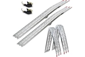 ‎TRUTZHOLM TRUTZHOLM 2 x Auffahrrampe klappbar 228 cm Traglast 680 kg Alu grau gelocht Motorradrampe